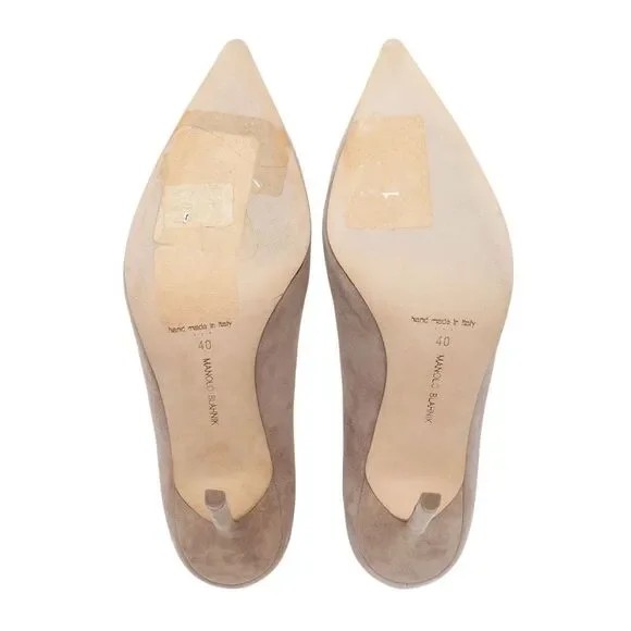 Manolo Blanik Suede BB Pumps - Size 10 / 40 - Picture 5 of 7